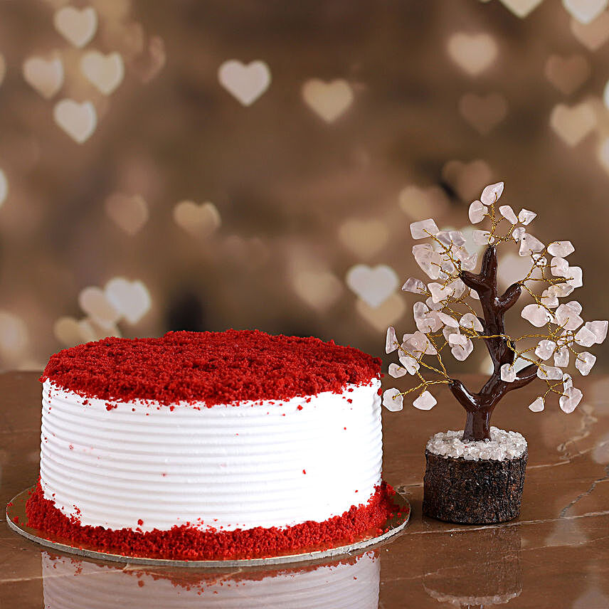 Love Inspired Red Velvet Cake & Wish Tree