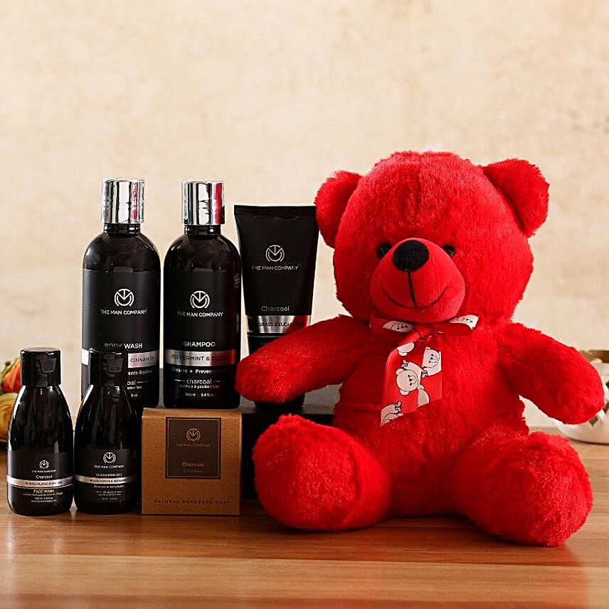 The Man Company Charcoal Kit & Red Teddy