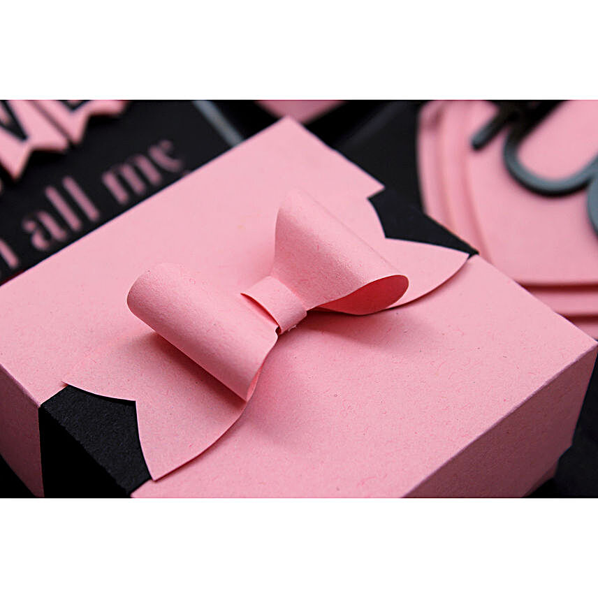 Buy/Send Personalised Pink Luxe Photo Explosion Box Online- FNP