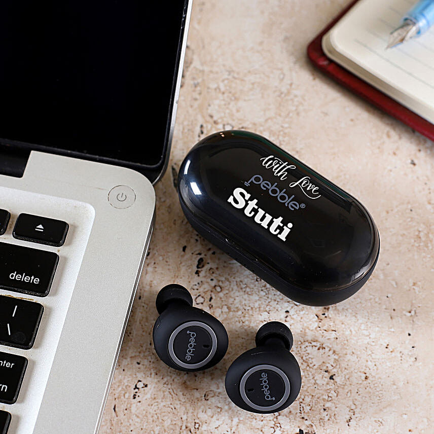 Personalised Pebble Duo True Wireless Earbuds