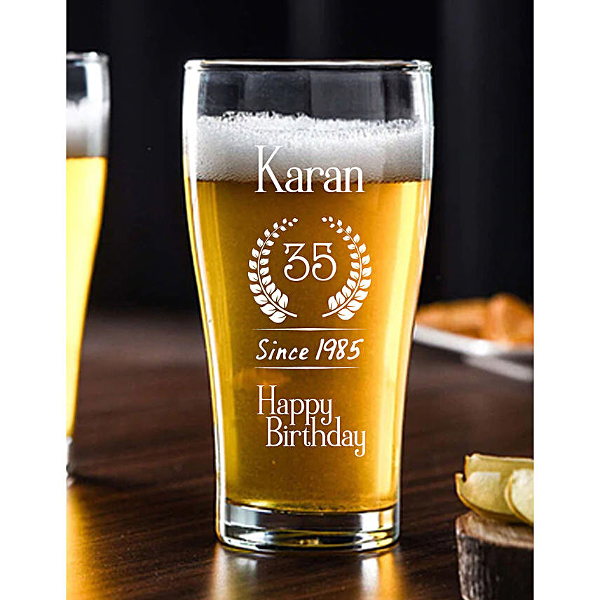 Personalised Birthday Beer Conical Mug