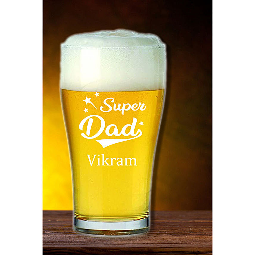 Personalised For Dad Beer Conical Mug