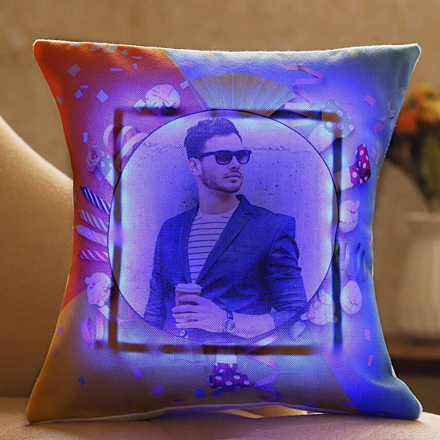 Personalised Photo Love LED Cushion