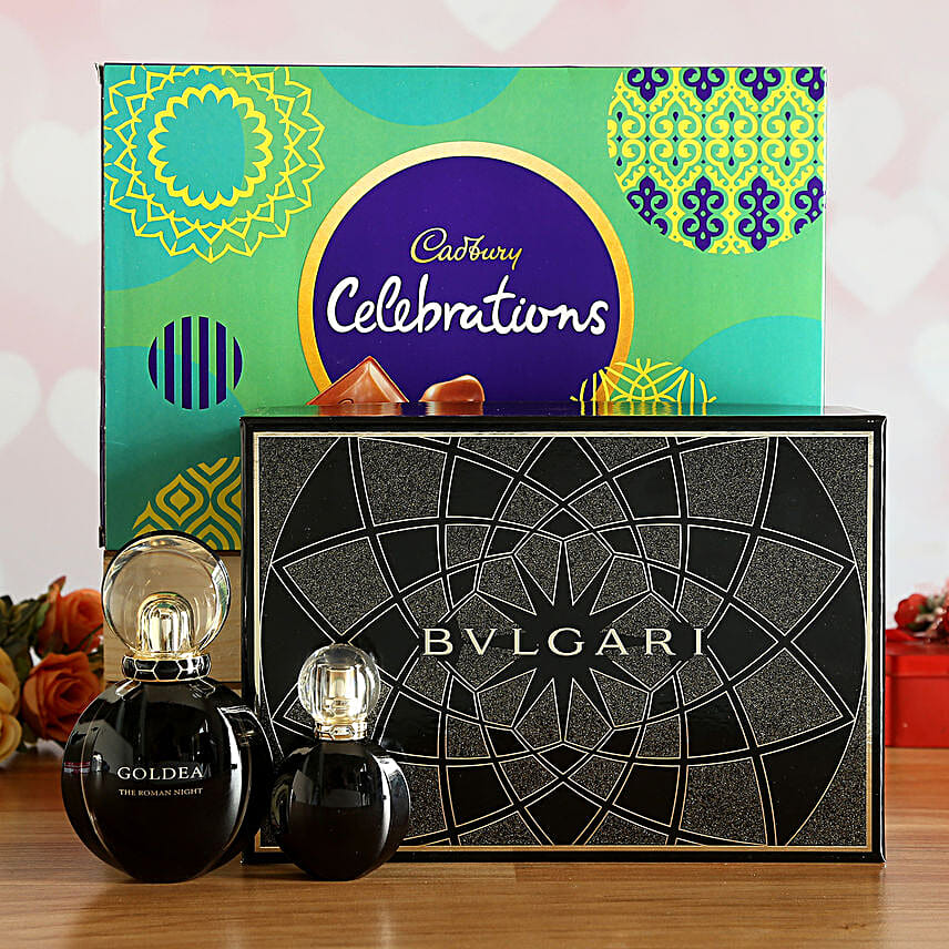 Buy Send Bvlgari Roman Night Set Cadbury Celebrations Online FNP