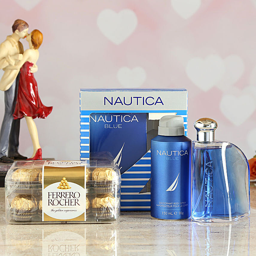 Nautica Blue Set & Ferrero Rocher Chocolates