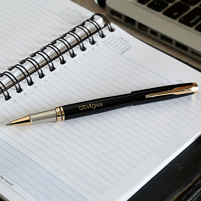 Stylish Cutomised Roller Pen:Buy Personalised Stationery Set