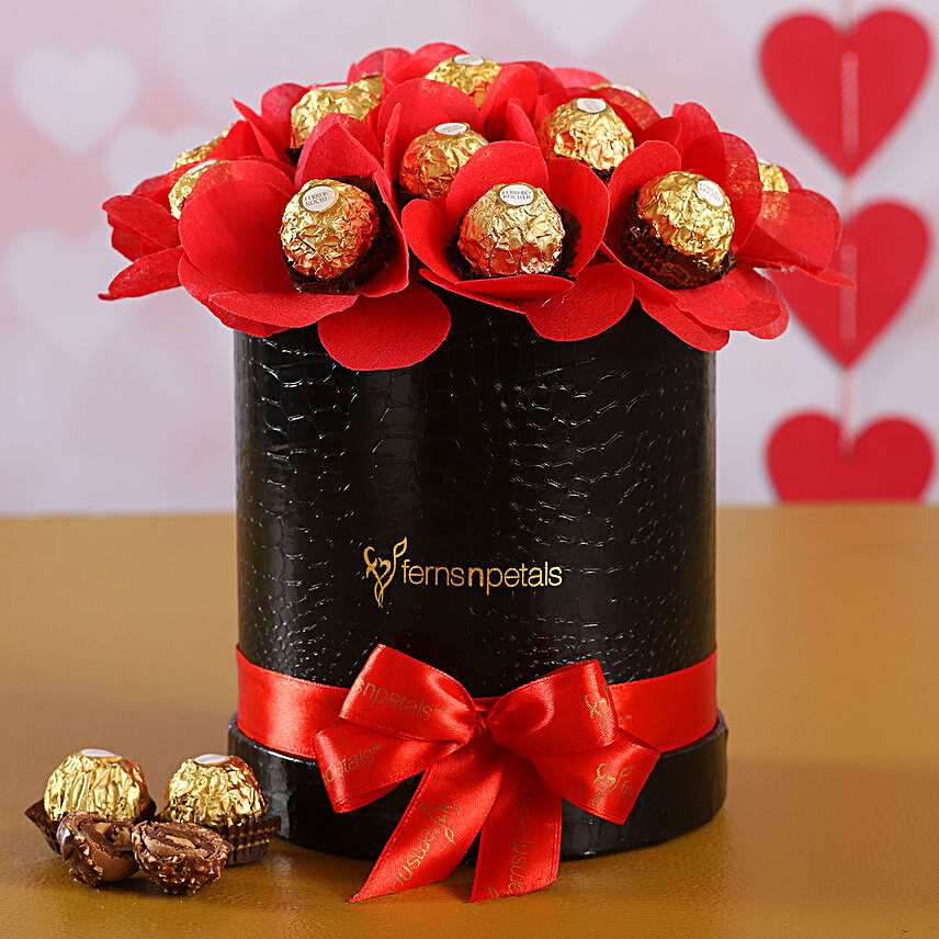 Ferrero Rocher Chocolates In FNP Signature Box:Chocolate Same Day Delivery