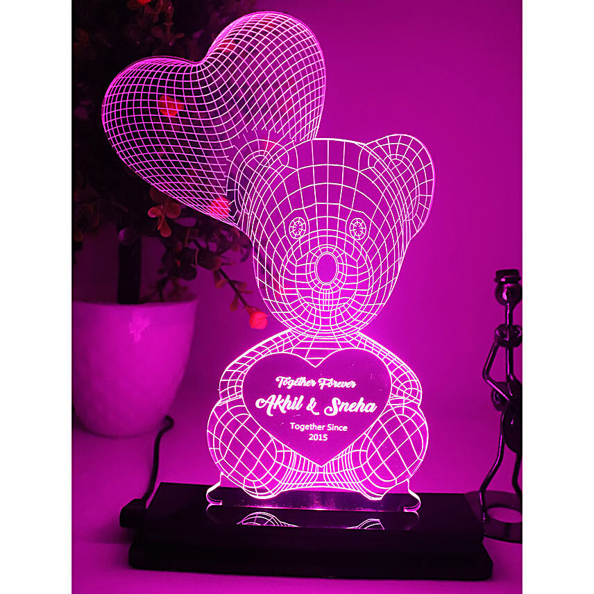 Personalised Teddy Love LED Lamp