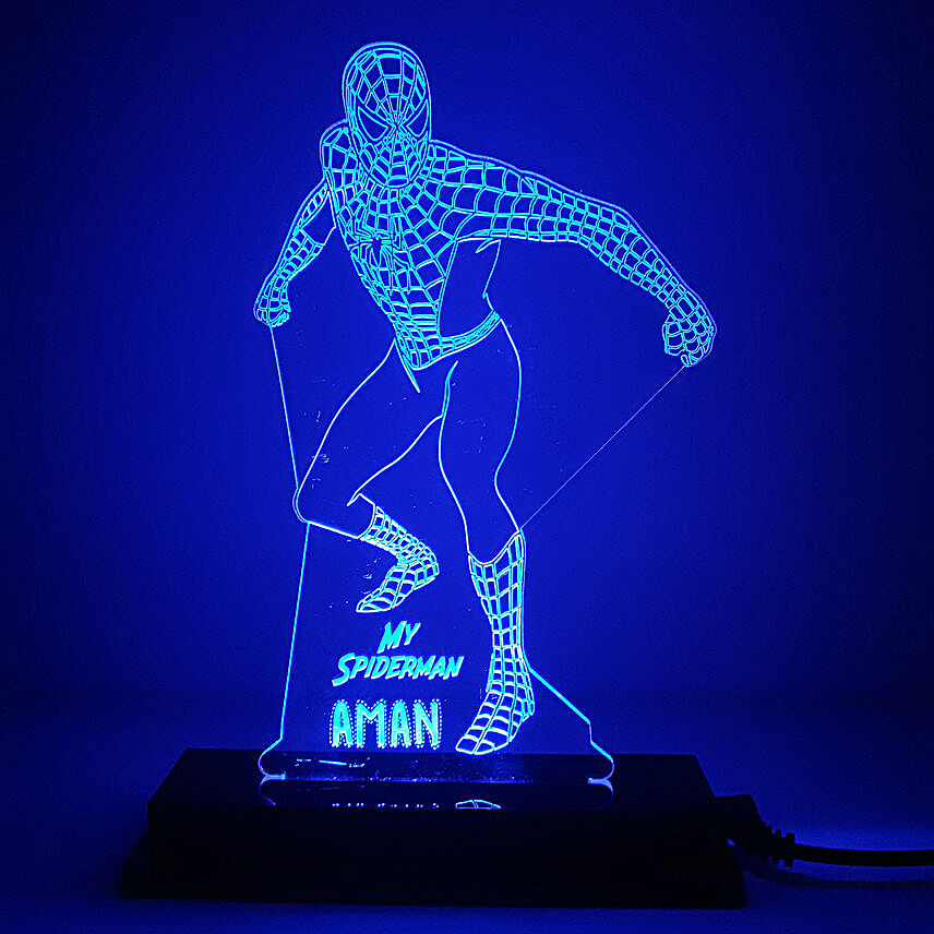 Personalised Spider Man LED Lamp
