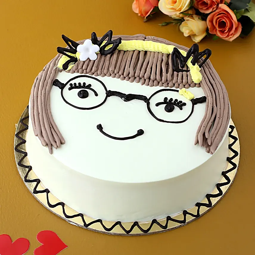 Cute Girl Chocolate Cake- 2 Kg