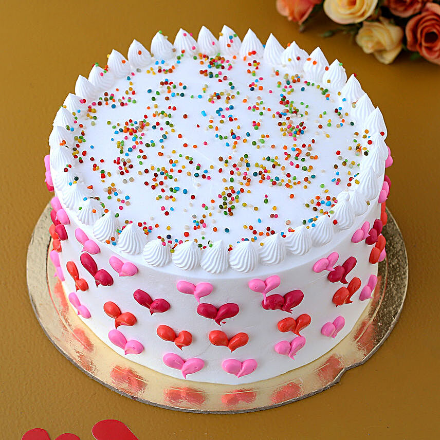 Sprinkle Love Vanilla Cake:Send Cakes to Mathura