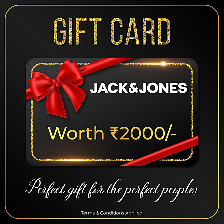 Jack & Jones Gift Card- 2000 Rs