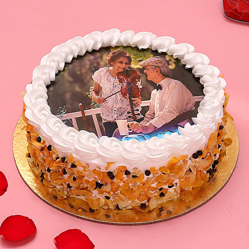 Joyous Moments Photo Cake:Photo Cakes to Bengaluru