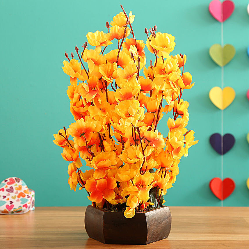 Orange Blossom Artificial Flowers Arrangement