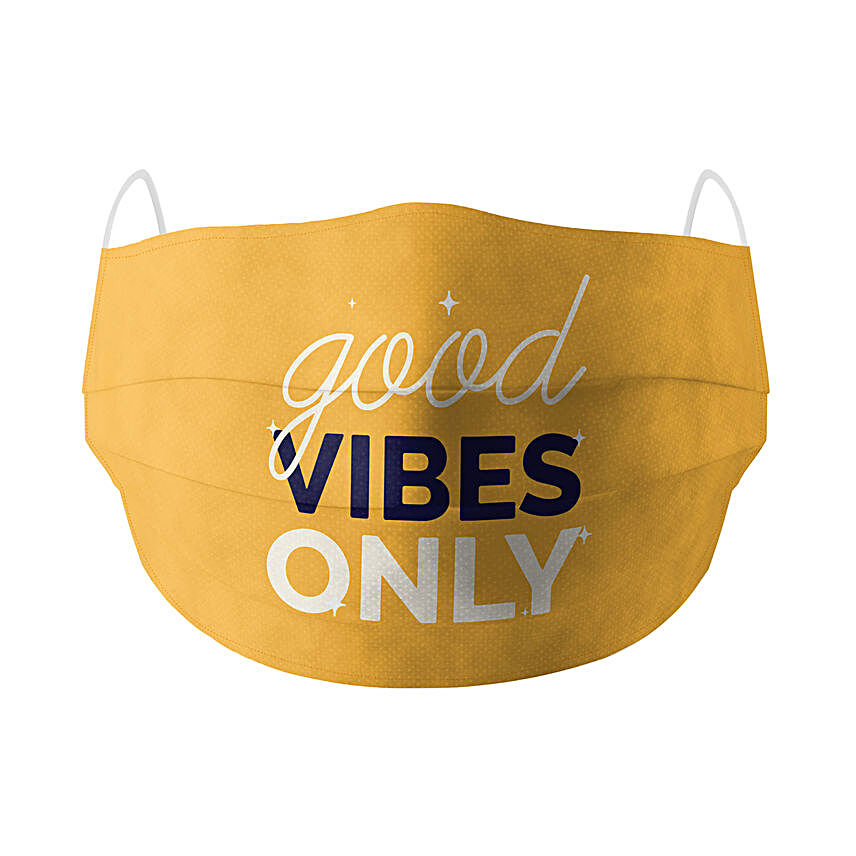 Soxytoes Good Vibes Only Yellow Face Mask