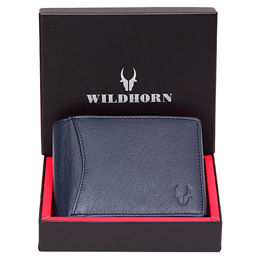 Wildhorn Suave Men Wallet Blue:Leather Gifts
