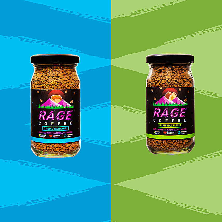 Rage Irish Hazelnut & Creme Caramel Instant Coffee