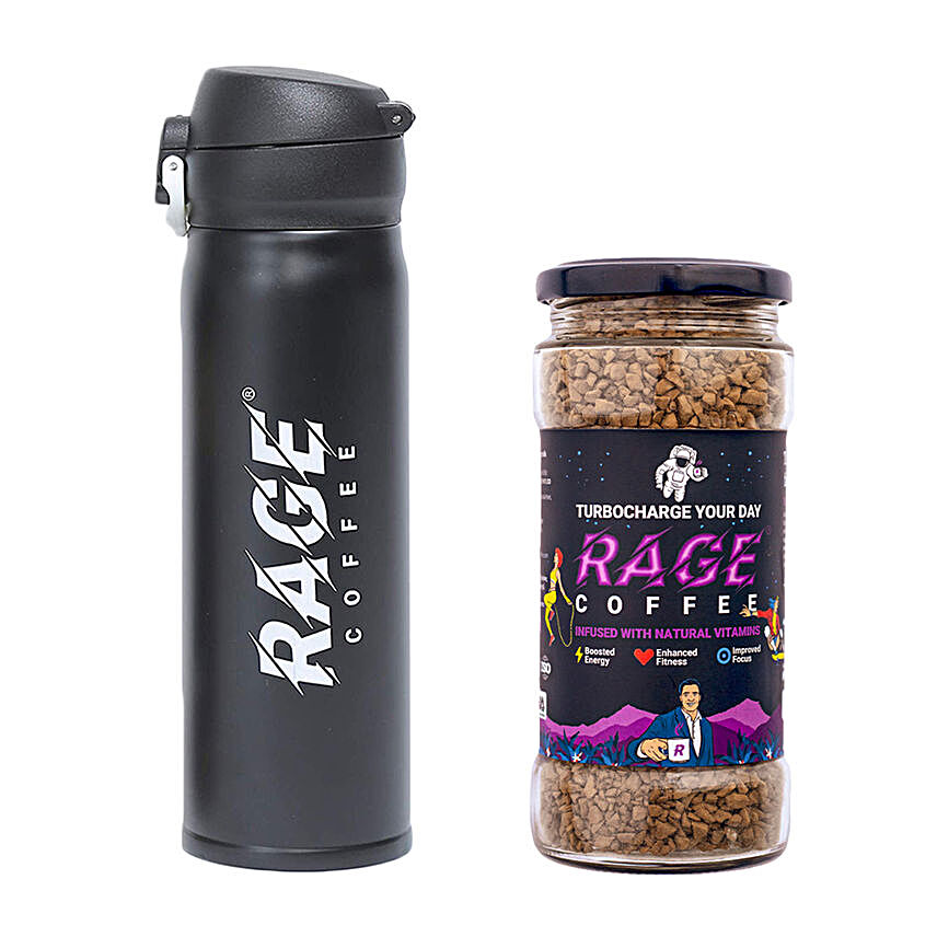 Rage Premium Arabica Instant Coffee & Flask