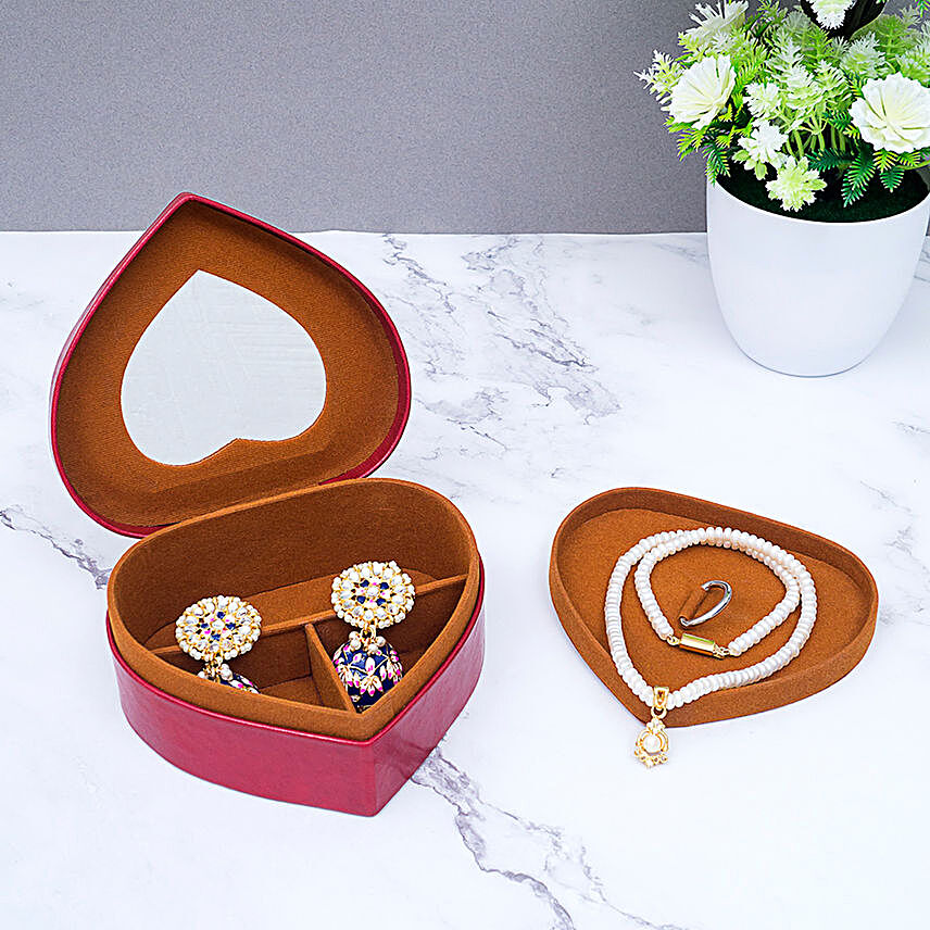 Heart Shaped Jewellery Organiser Box