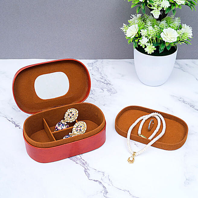 Buy/Send Premium Leather Jewellery Organiser Box Online FNP