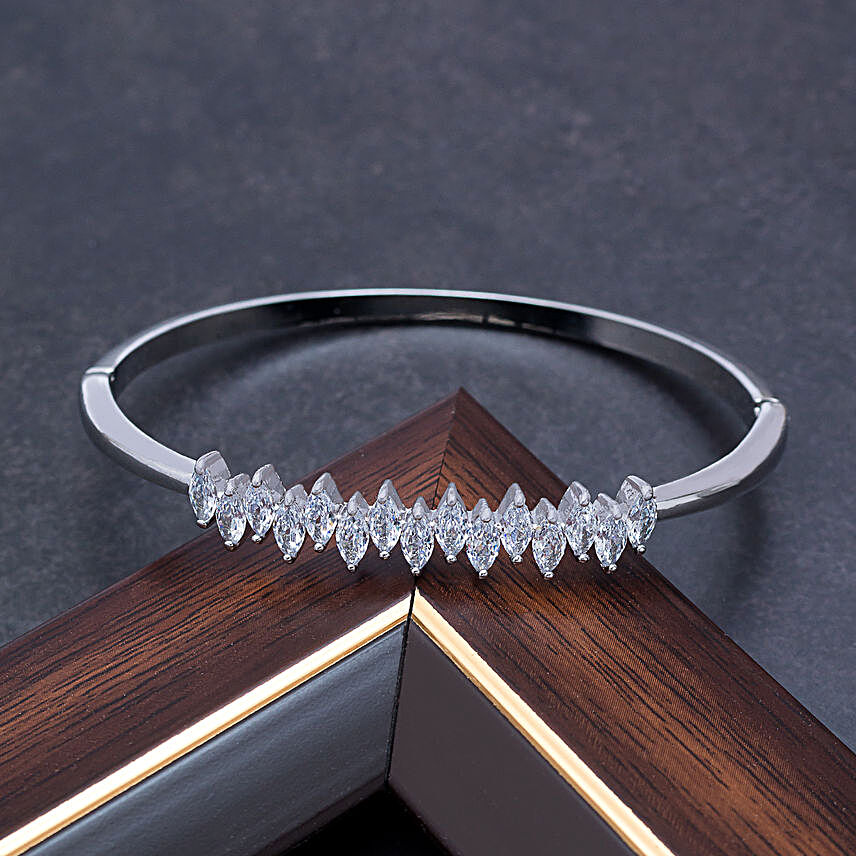 Silver Plated Bangle Style Bracelet