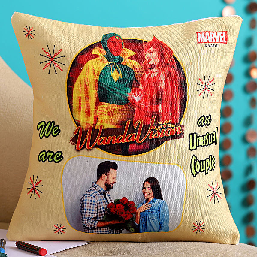 We Are An Unusual Couple Personalised Cushion