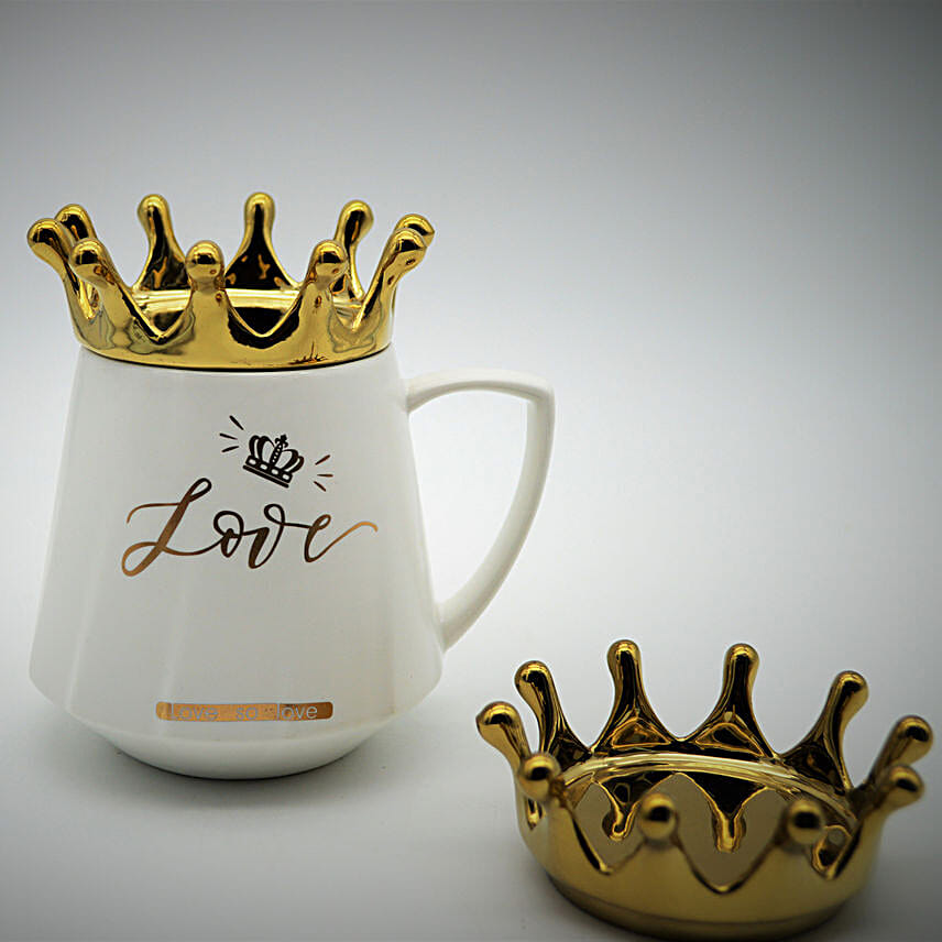 Queen Crown Style Ceramic White Mug