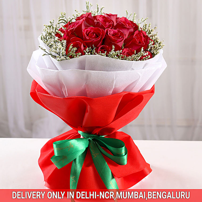 Bewitching Red Rose Bouquet