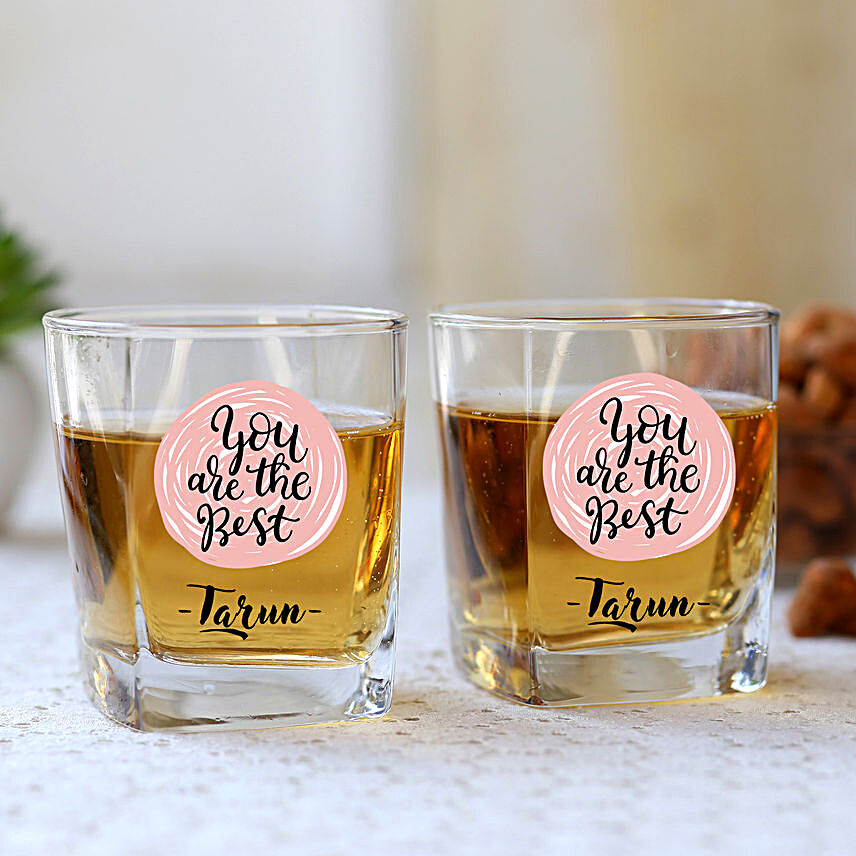 Personalised You Are The Best Whiskey Glass Set Of 2