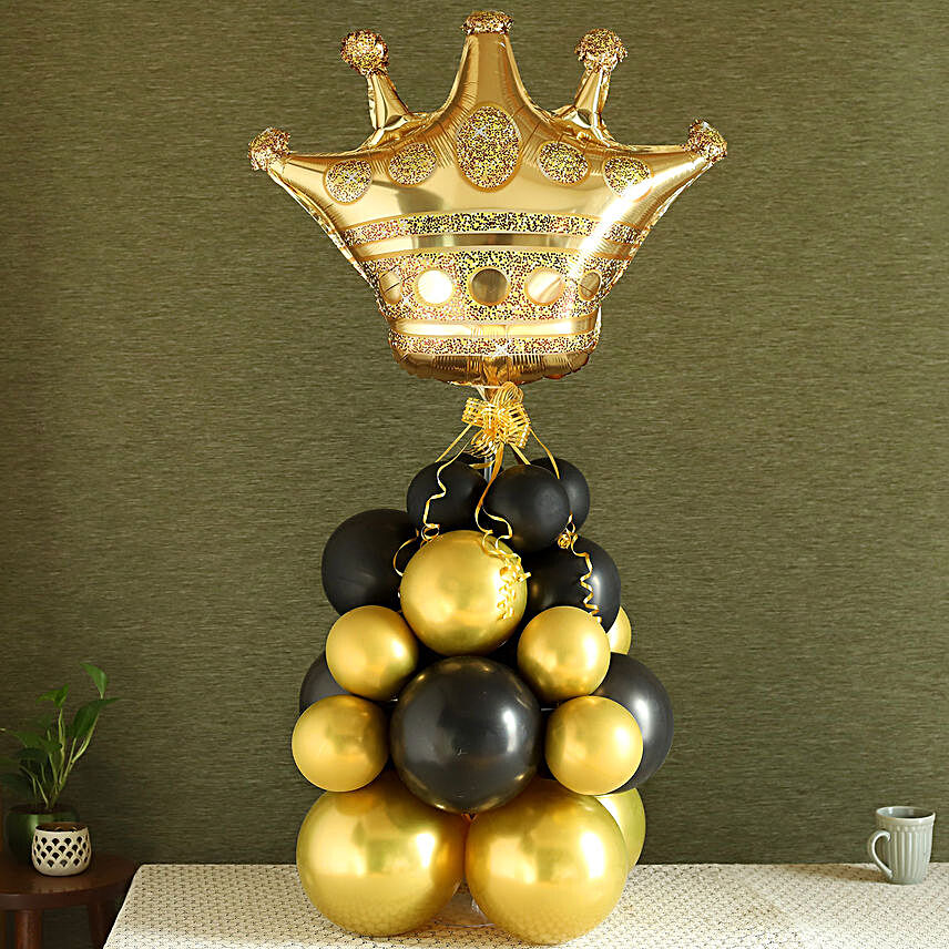 Golden Crown Balloon Bouquet