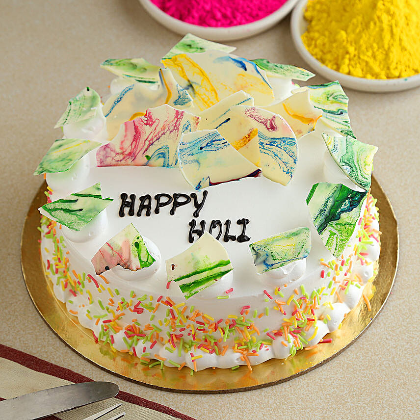 Happy Holi Butter Scotch Cake- Eggless 2 Kg