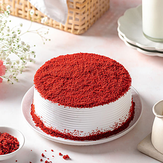 Buy/Send Red Velvet Fresh Cream Cake Half kg Online Ferns N Petals