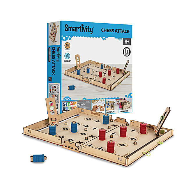 Smartivity Chess Attack STEM STEM Educational DIY Fun Toys, Educational & Construction based Activity Game for Kids 8 to 14, Gifts for Boys & Girls, Made in India.