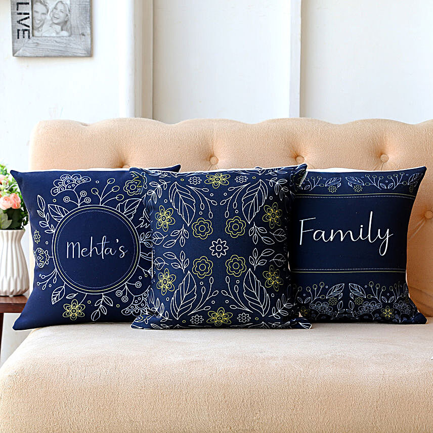 Family Personalised Cushion Cover- Set Of 3