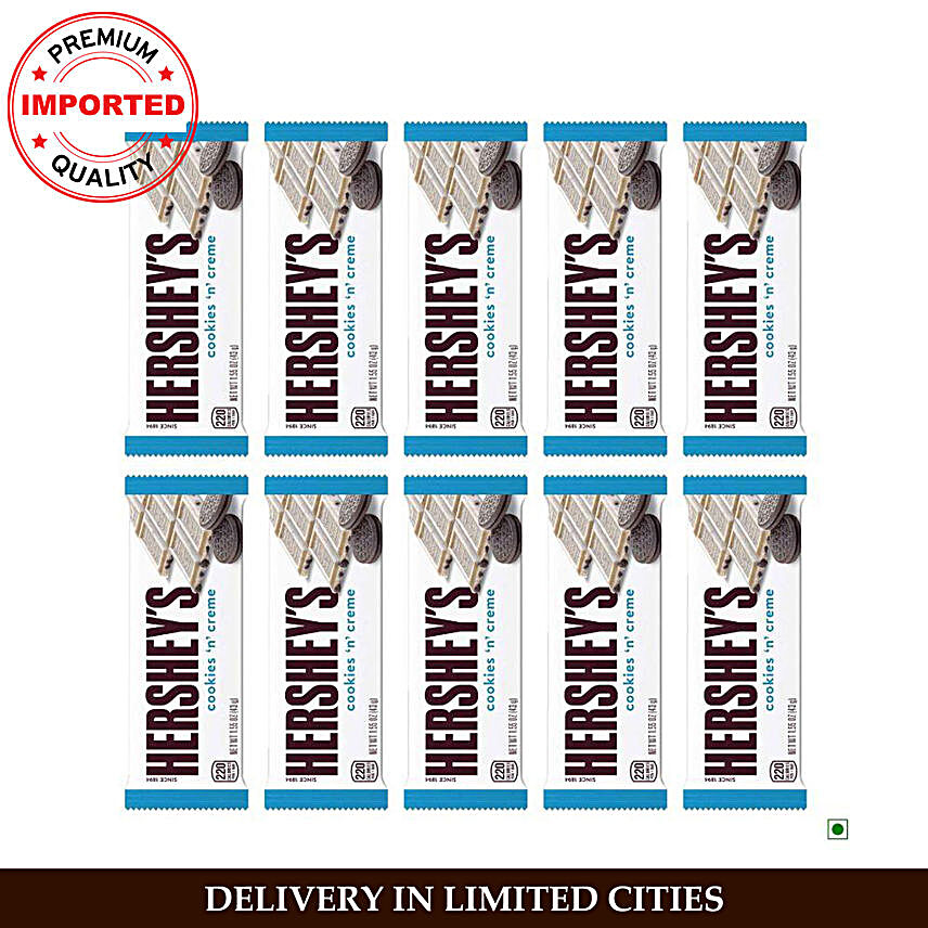 Hershey's Cookies 'n' Creme Bar- Pack of 10