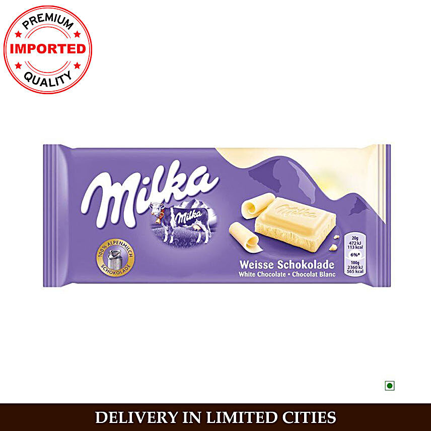 Milka White Chocolate Bar