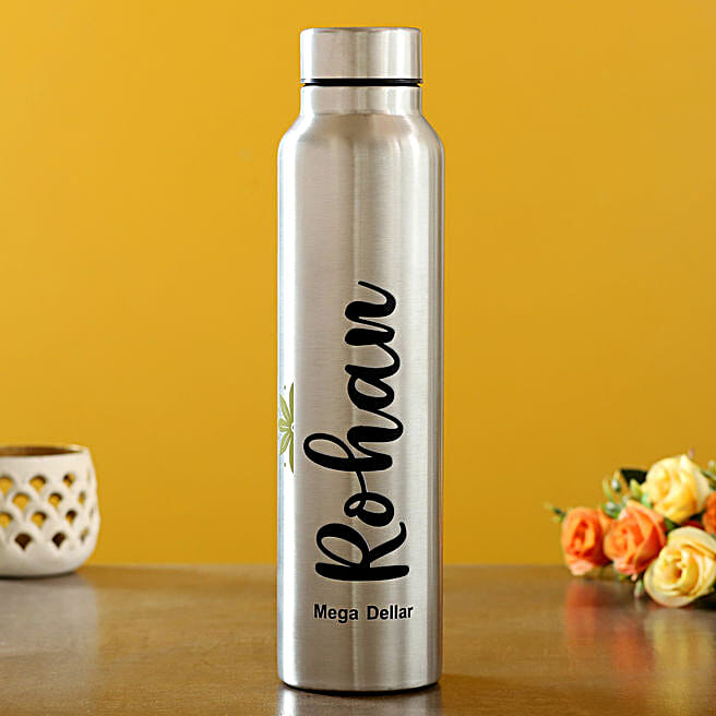 Buy/Send Personalised Stainless Steel Silver Bottle Online FNP