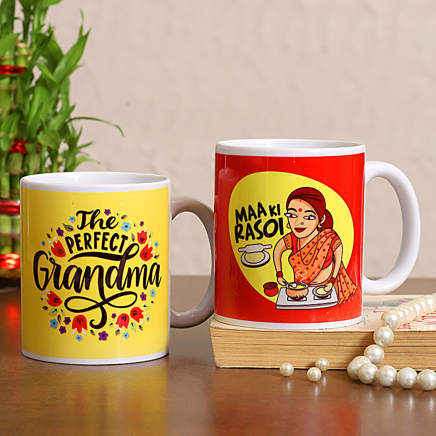 Printed Mug Combo For Maa And Grandma Hand Delivery