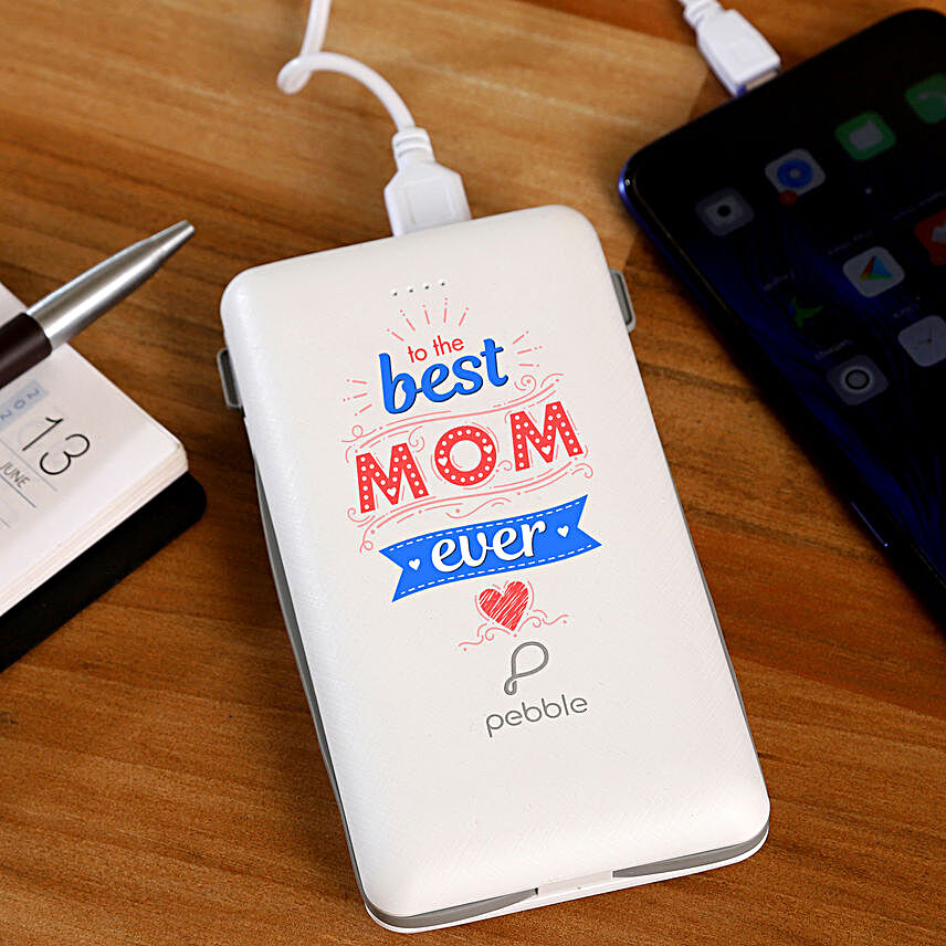 To The Best Mom Ever Pebble Power Bank