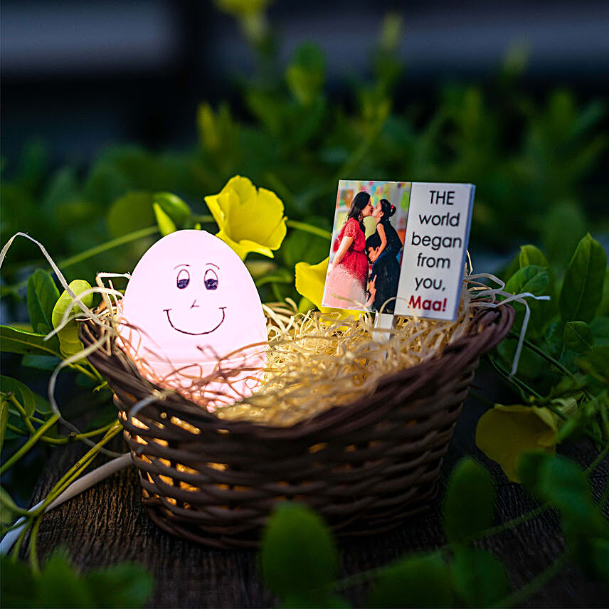 Personalised Nest Of Life Lamp For Mom