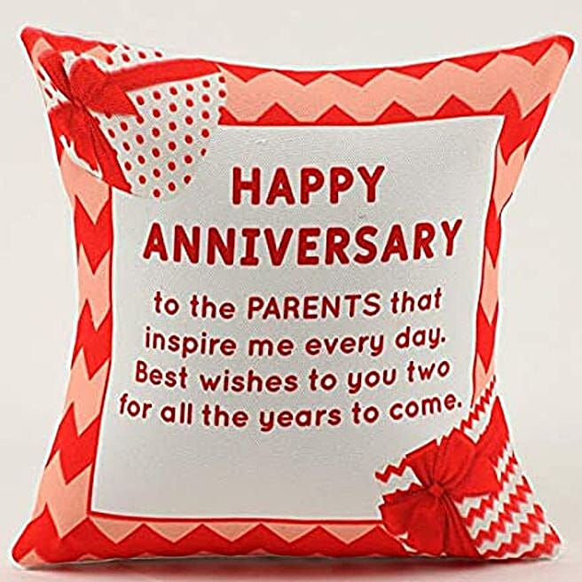 Buy/Send happy anniversary printed cushion Online FNP