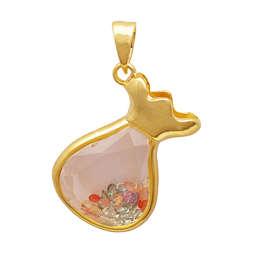 Golden Peacock gold plated Pendant