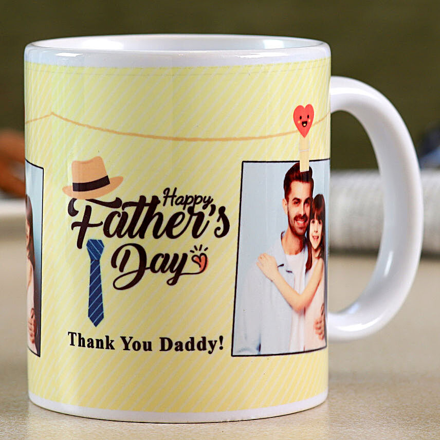 Personalised Father's Day White Mug- Hand Delivery:Gifts For Fathers Day From Daughter