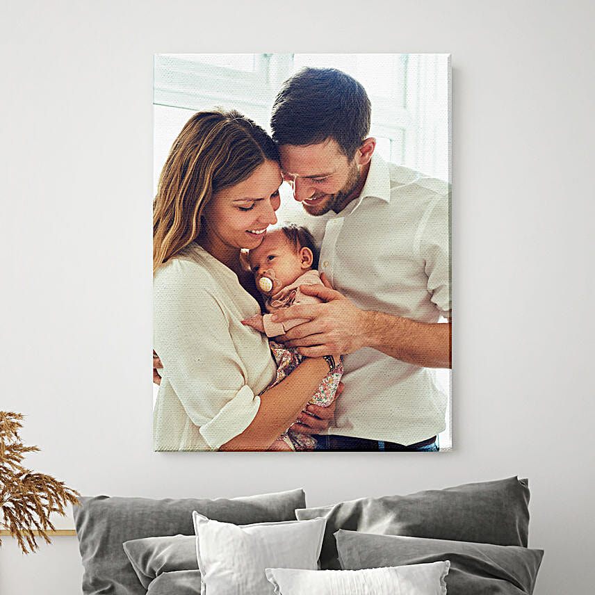 Personalised Pleasant Memories Portrait Canvas Frame