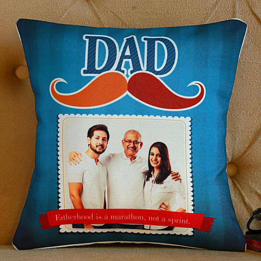 Personalised Dad Mustache Cushion:Personalised Cushions for Fathers Day