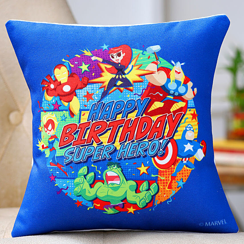 Birthday Superhero Cushion