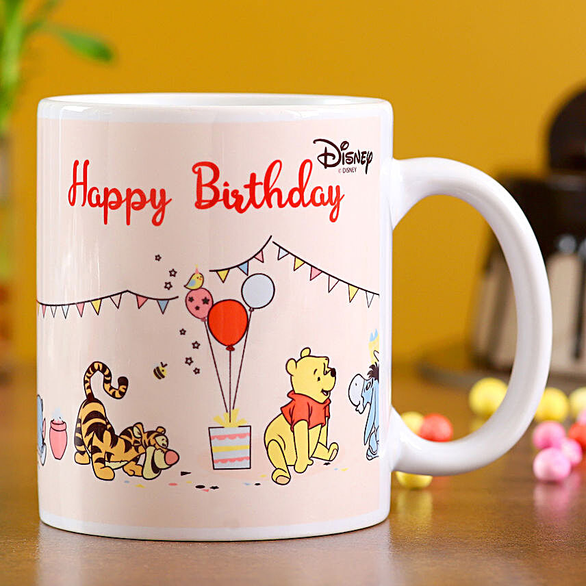 Disney Happy Birthday White Ceramic Mug:Disney Gifts
