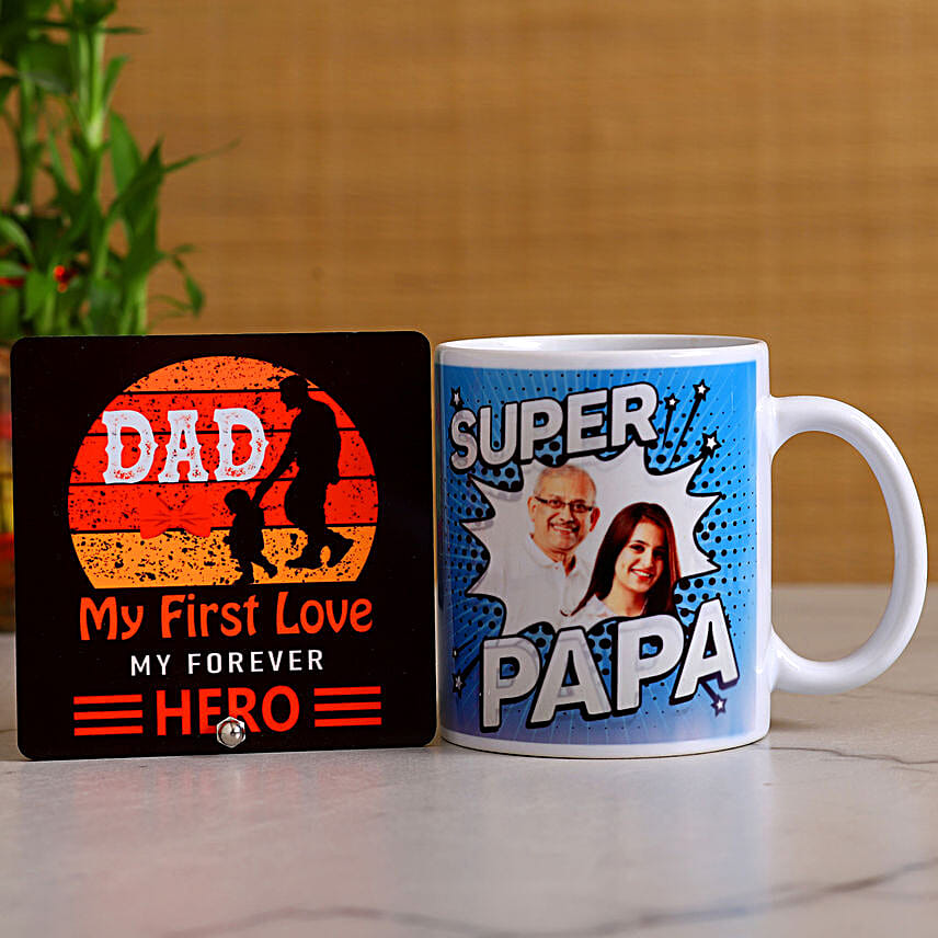 Forever Hero Papa Mug Table Top