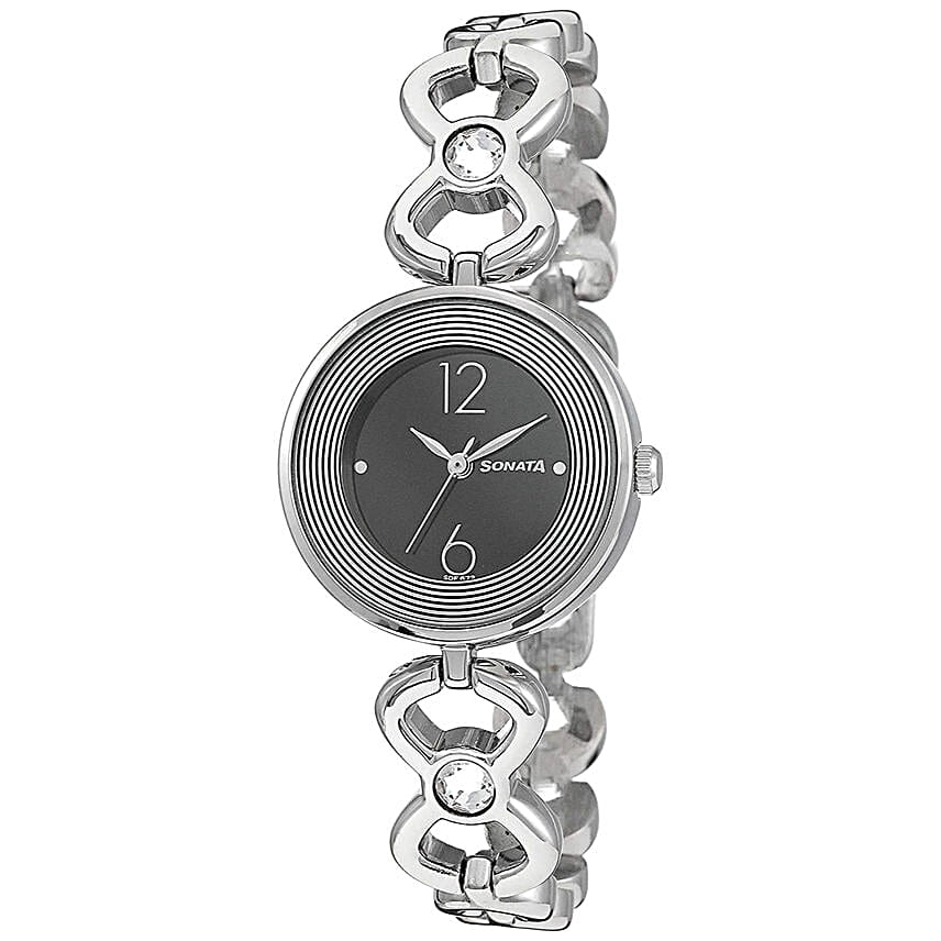 Sonata Analog Black Dial Womens Watch