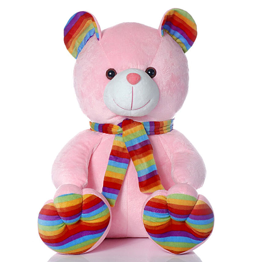 Cute & Cuddly Pink Muffler Teddy Bear